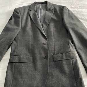 Boss Gray Wool-Blend Sport Coat with Notched Lapels